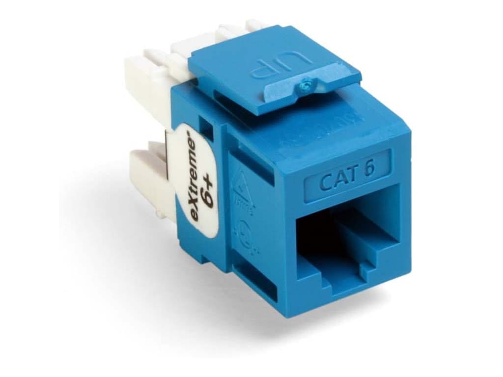 Leviton 61110-BL6 EXtreme Cat6 Quickport Jack 25PK - Blue - Nexlar E ...