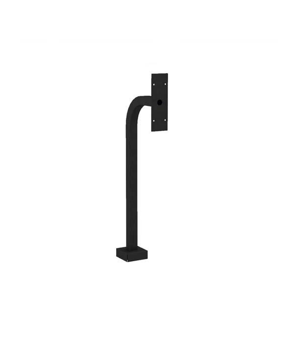 PedestalCEO 22PE1-DOOR-02-CRS 36in Ped, Gooseneck, Steel, Pwderct Blk ...